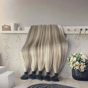 Extensions de cheveux humains Remy, trame simple, sans couture, respectueuses de la peau, pour tissage capillaire - Product Image 2