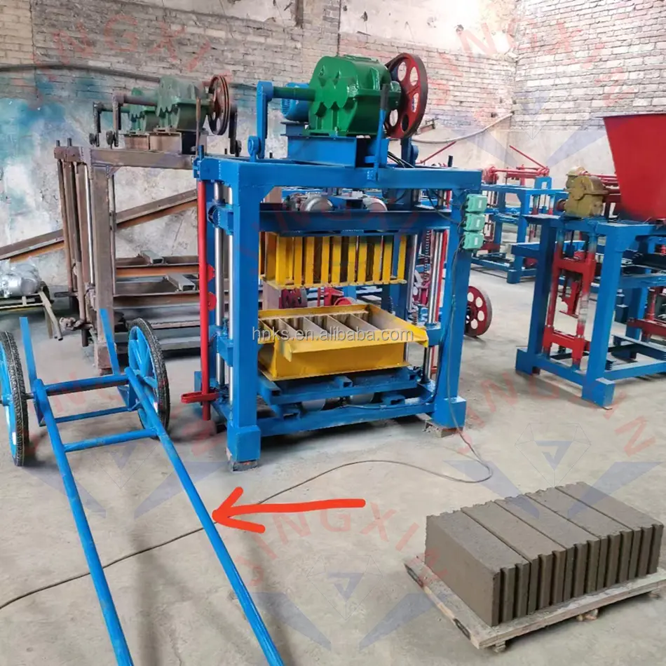 Mobile Manual Hollow Brick Block Maker Concrete Cement Brick Block Making Machine manufacturer lowest Price