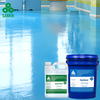 Peinture époxy pour sols SANKIN à effet visuel 3D, peinture époxy pour sols pour la décoration des centres commerciaux, sable coloré pour la résine époxy
