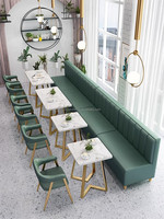 Mobilier de café commercial, style moderne, ensemble de tables et chaises de restauration, pieds en métal, tables de restaurant, chaises, salon extérieur