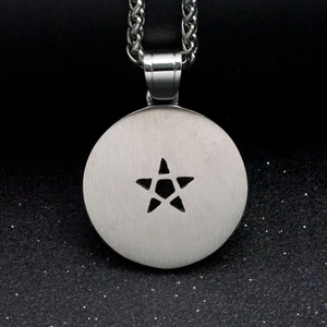 Collar de Acero Inoxidable 316L para Hombre, Colgantes de Serpiente Circular Vikinga Cobra, Joyería de Pentagrama de Brujería y Adivinación a la Moda - Product Image 4