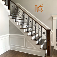 Garde-corps d'escalier en métal de style moderne de 44 pouces pour le département
