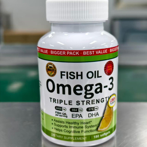 Suplemento de Aceite de Pescado Omega-3 con Vitaminas y Minerales, Venta al Por Mayor, Salud del Corazón, Inmunidad, 180 Cápsulas Blandas con Sabor a Limón, ODM OEM - Product Image 2
