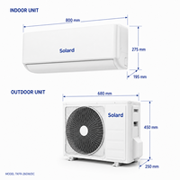 ACDC Hybrid Solar Thermal Regulator 9000BTU Pendingin Udara Rumah Tangga Tipe Split dengan Modul PV Terhubung