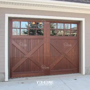 Австралийская дверь для гаража в стиле каретки, для домашней каретки, дверь для гаража, ореховая однотонная деревянная Двойная карета, гаражная дверь