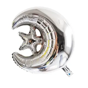Eid Mubarak ballons 2022 Ramadan décoration pour la maison lune étoile feuille ballon aide musulmane <span class=keywords><strong>Moubarak</strong></span> Kareem Festival fête fournitures - Product Image 6