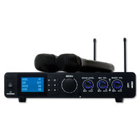 TIANLAI Profesyonel Karaoke Amfisi, Çift Kablosuz UHF Mikrofonlu, Bluetooth 5.0 DSP Ses Sistemli, Ev KTV Partileri için
