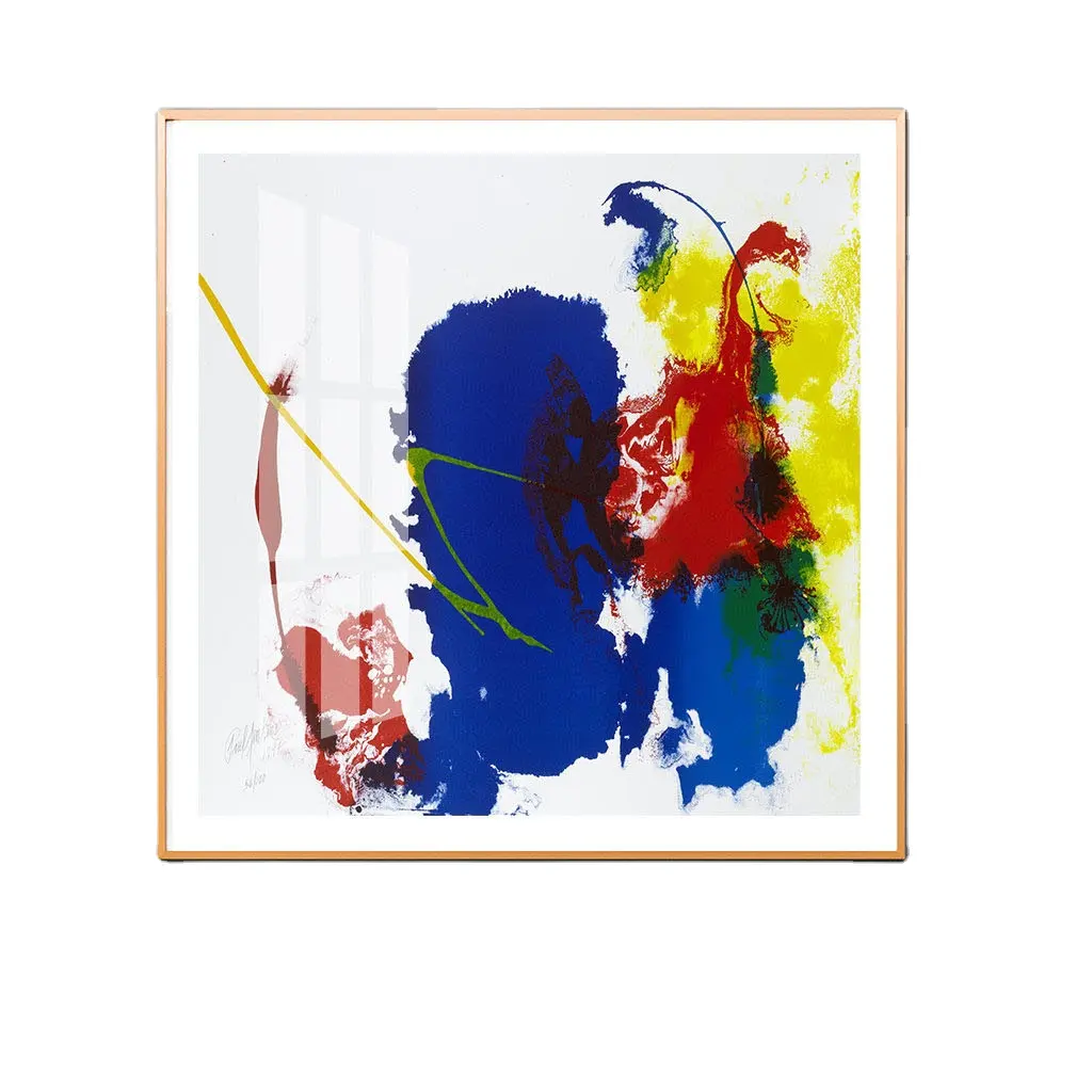 Beste Prijs Abstracte Kleurrijke Kleur Blokkeren En Splash-Inkt Canvas Schilderij Wall Art