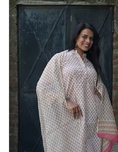 Kurti de Algodón con Estampado Floral Ecológico para Mujer, de la India, Ligero, Estilo Étnico Vintage, Exportación al por Mayor - Product Image 1
