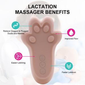 Vente en gros Portable Kitty Claw Design Chauffant Vibration Masseur électrique de lactation du sein - Product Image 4