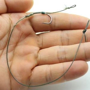 1 pièce de <span class=keywords><strong>fil</strong></span> tressé avec hameçon enduit, 10 m, matériel de pêche à la <span class=keywords><strong>carpe</strong></span>, pour ruisseau, lac, rivière, 15 lb, 25 lb, 35 lb, résistance à la rupture - Product Image 5