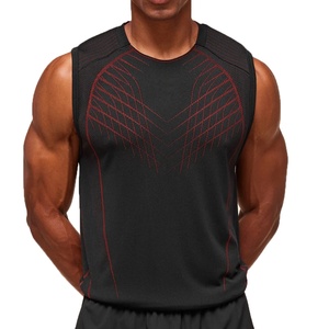 Camiseta sin Mangas para Hombre, de Algodón Puro, Color Sólido con Estampado, Holgada, Informal, Deportiva, para Verano - Product Image 1