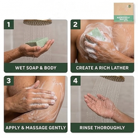 Savon de douche artisanal aux fruits pour hommes, contrôle du sébum, nettoyage en profondeur, hydratant et rafraîchissant, soin corporel