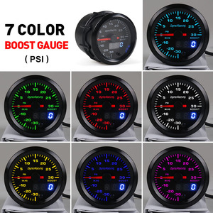 Manomètre de turbocompresseur 52 mm pour modification automobile, 12 V, tableau de bord de voiture de course, pointeur PSI, écran LCD double affichage, sept couleurs - Product Image 5