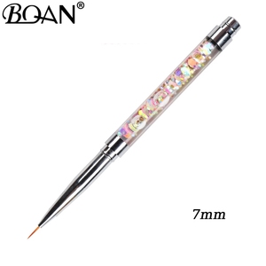 Pinceau à ongles <span class=keywords><strong>BOAN</strong></span> avec manche rose pailleté, pinceau à ongles pour liner, pinceau rond pour gel de manucure - Product Image 6