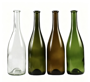 Bouteille en verre bordeaux anti-lumière de 500/750 ml, bouteille vide pour vin rouge, champagne et vin de raisin - Product Image 1