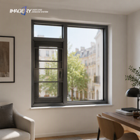 Fenêtre à battant en aluminium de nouvelle conception avec verre trempé antivol pour appartement en immeuble de grande hauteur