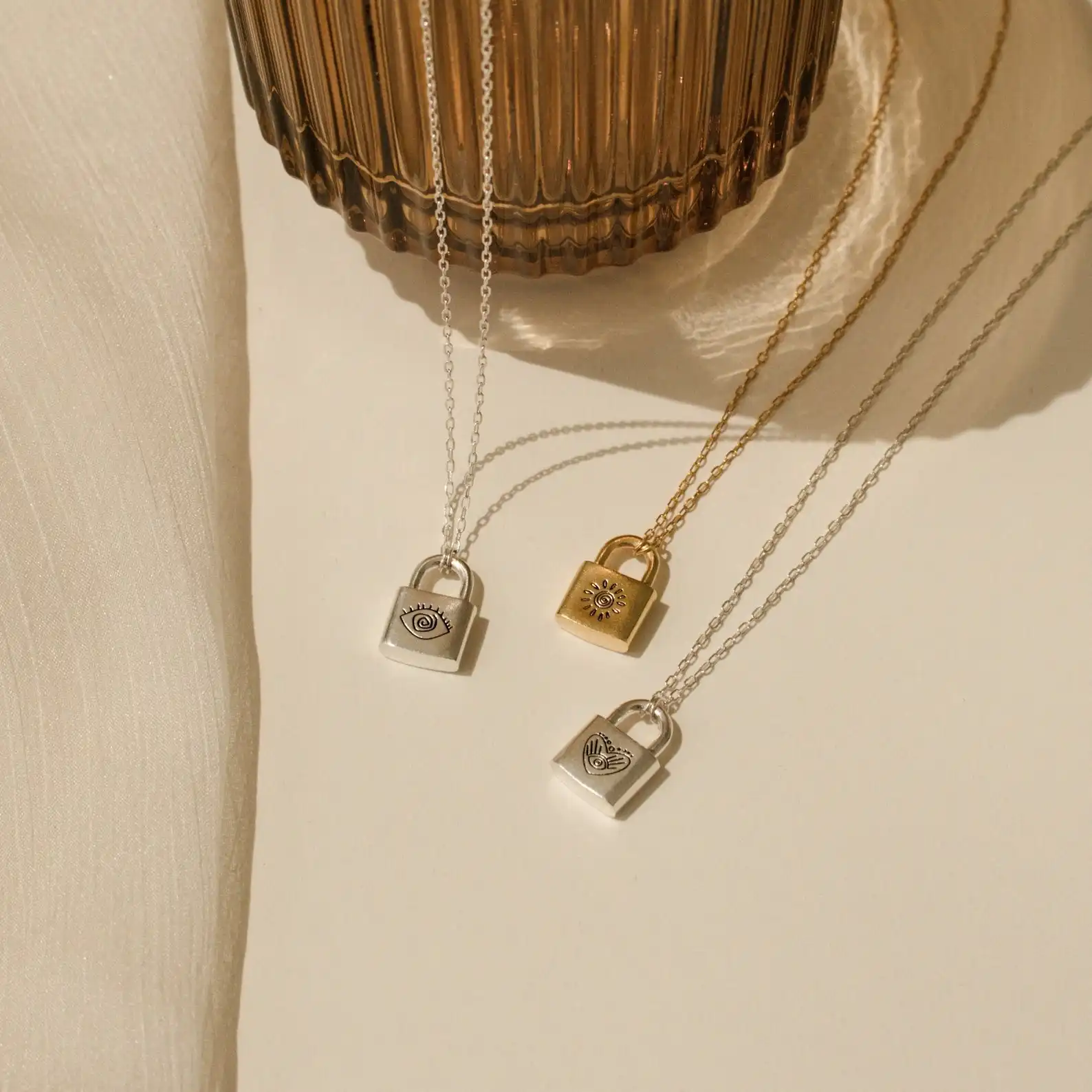 Inspire Stainless Steel Jewelry New Stylish High Polish Boho Padlock Necklace choker Tarnish Free