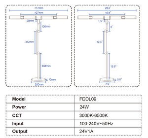 <span class=keywords><strong>Led</strong></span> bảng ánh sáng đọc nghiên cứu bàn với từ xa văn phòng bảng đèn trang trí nội thất ánh sáng cho ngôi nhà ddjust cánh tay có thể gập lại sang trọng bảng đèn - Product Image 5