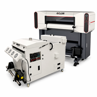 Printer DTF Format Lebar GCLOR 600mm, Tinta DTF Mendukung Kepala Cetak Ganda I1600/i3200, Penggoyang Bubuk Otomatis, dan Pengeringan untuk Pakaian
