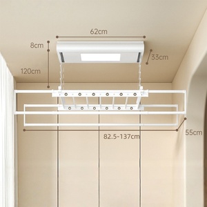 Balcony remote control lifting intelligent horizontal cooling clothes automatic side mounted apartment electric <b>drying</b> <b>rack</b> - Product Image 5