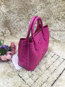 Custom 100% Crocodile Leather Work Tote Bag Large Capacity Women's Business Handbag Shopper Bag OEM Wholesale - Product Image 3
