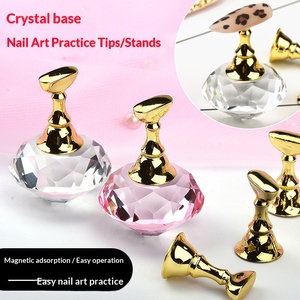 Support d'entraînement pour faux ongles en cristal japonais, base lotus, présentoir magnétique, outil de formation pour manucure en salon, vente en gros - Product Image 3