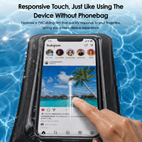Étui de téléphone étanche tactile réactif IPX8 universel haute définition, sac étanche, étui de protection pour iPhone