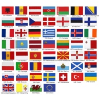 Vente en gros de patchs brodés avec drapeaux de pays européens, à coller au fer, pour vêtements, sacs et accessoires