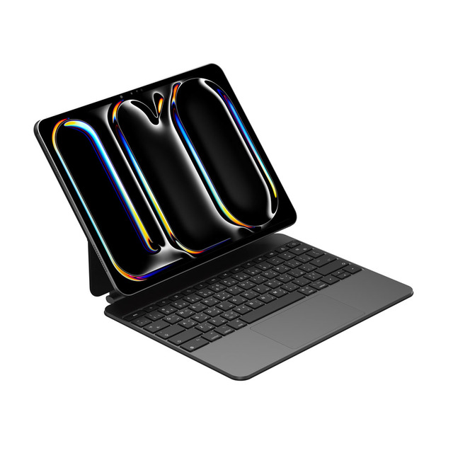 Multi-Touch Trackpad RGB Backlit iPad Keyboard Case for iPad Air 11 M3 2025 Detachable Magnetic Cover OEM
