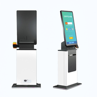 Solusi cetak lencana Label warna kustom kios swalayan layar sentuh kapasitif 80mm Printer termal SDK diaktifkan untuk