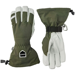 Winter Ski Gloves Waterproof Snow Gloves Leather Palm Insulated Cold Weather Outdoor Snowboarding <b>Skiing</b> Cold Weather Gloves - Product Image 1