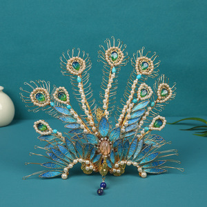 24 designs originaux, faits à la main, accessoires de maquillage de style antique haut de gamme avec fil doré, style dynasties Song et Ming. - Product Image 1