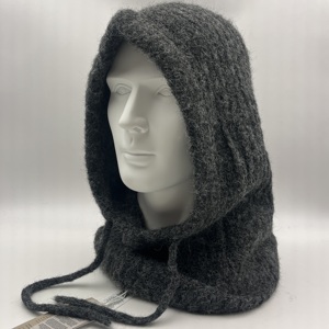 <span class=keywords><strong>Cagoule</strong></span> d'hiver et d'automne tricotée sur mesure pour dames, chapeau épais et poilu, bandeau à nouer pour le cyclisme, le sport, le voyage, usage décontracté, nylon - Product Image 1