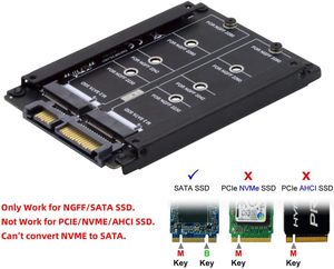 علبة بلاستيكية لتحويل بطاقة SSD ثنائية NGFF B+M Key M.2 إلى محرك أقراص SATA مقاس 2.5 بوصة مع دعم JBOD وRAID0 - Product Image 5