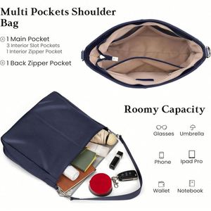 Nouveauté 2026 Sac à bandoulière pour femme en cuir PU grainé, grande capacité, style Hobo, sacoche et sac à main - Product Image 4
