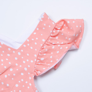 Bebé <span class=keywords><strong>niñas</strong></span> corto bebé Casual prendas de verano lindo aleteo manga nuevo bebé <span class=keywords><strong>ropa</strong></span> de punto Pantalones - Product Image 3