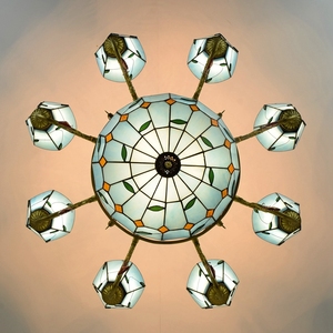 European Modern Mediterranean Blue Decorative Crystal <strong>Chandelier</strong> <strong>Tiffany</strong> Pendant Light Kitchen bar Dining Room <strong>Chandelier</strong> - Product Image 6