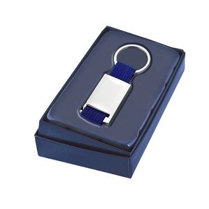 Llavero de nailon satinado azul con ojo turco, elegante mosquetón metálico, regalo para coche, hogar u oficina, material de aleación y vidrio - Product Image 2