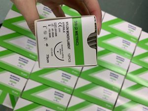 चिकित्सा पशु अवशोषक 910 4/0 75 सेमी टपर 20 मिमी 3/8 सर्कल सर्जिकल सुचर - Product Image 3