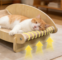 Lit pour chat anti-chute, griffoir en bois massif, jouet pour chat, chaise longue intégrée résistante à l'humidité, tapis en sisal, source transfrontalière