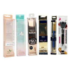 Tùy Chỉnh Tóc Bàn Chải Tóc Giả Trang Điểm Bàn Chải Vẻ Đẹp Máy Xay Sinh Tố Bọt Biển Bó Hoa PVC Hộp Acetate Hộp In Ấn <span class=keywords><strong>Logo</strong></span> Bao Bì Hộp Nhựa - Product Image 3