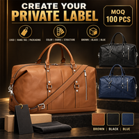 Sac de voyage en cuir synthétique personnalisé OEM avec plusieurs poches et sangle amovible pour les voyages d'affaires de week-end