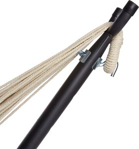 Võng thiết kế hiện đại cho sân vườn hoặc sân sau tiết kiệm không gian với sắt thép đứng đồ gỗ ngoài trời có thể gập lại - Product Image 4