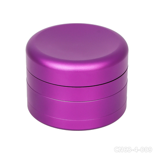 Venta al por mayor logotipo personalizado aleación de aluminio metal <span class=keywords><strong>verde</strong></span> negro púrpura oro Color 63MM 4 piezas capas molinillo de hierbas molinillo de pimienta trituradora - Product Image 3