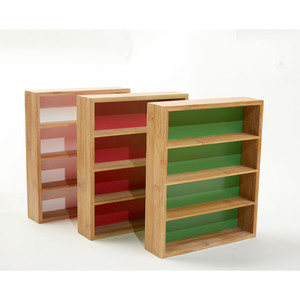 Caja de Almacenamiento de Escritorio de Bambú con Múltiples Compartimentos, Organizador de Oficina Rectangular, Tipo Vertical, Color Sólido TF113 - Product Image 2
