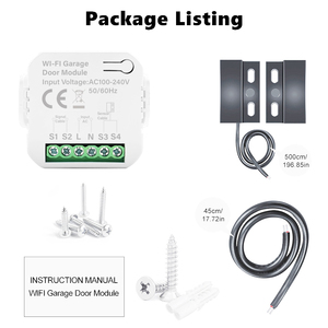 Nouveau produit : <span class=keywords><strong>Module</strong></span> d'ouverture de porte de garage Wi-Fi Tuya de petite taille, longueur personnalisable, adapté à tous les types de moteurs - Product Image 3