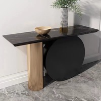 Nouvelle table d'entrée multifonctionnelle de style nordique, meuble de maison, console en acier inoxydable, armoire post-moderne, luxe léger et simple