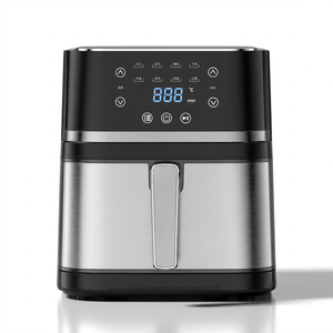 Friteuse à air numérique grande capacité en acier inoxydable avec écran tactile, <span class=keywords><strong>cuisson</strong></span> saine <span class=keywords><strong>sans</strong></span> <span class=keywords><strong>huile</strong></span>, <span class=keywords><strong>appareil</strong></span> de cuisine domestique CE RoHS OEM - Product Image 1