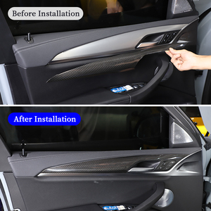 Cubierta de Panel de Manija <span class=keywords><strong>Interior</strong></span> de Puerta de Fibra de Carbono Real para <span class=keywords><strong>BMW</strong></span> <span class=keywords><strong>X3</strong></span> G01 <span class=keywords><strong>2018</strong></span>-2020, Accesorios Interiores - Product Image 2